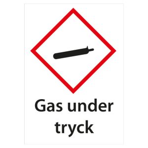 Varningsskylt Gas under tryck