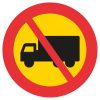 Vägskylt vägmärke förbudsskylt c7 förbud mot mot trafik med tung lastbil
